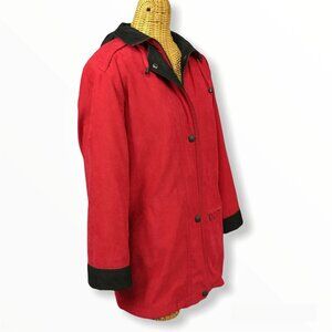 F.S.L Collection Women's Red Coat Jacket Hood Size Medium